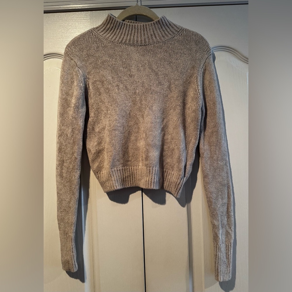 Wilfred Beige Mock Neck Sweater - Size S